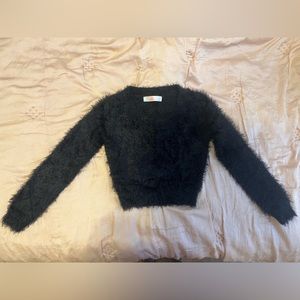 American Apparel Cropped Fuzzy Sweater